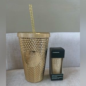 Starbucks New holiday studded Starbucks Tumblr grande size with keychain